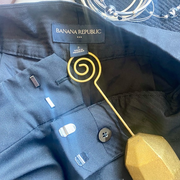 BANANA REPUBLIC | Womens Business Casual Vintage-Style Black Pants Sz 2 - Picture 2 of 8